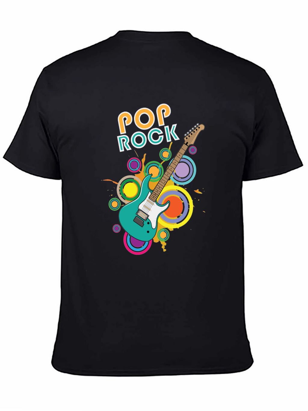 Pop Rock Guitar Graphic T-Shirt - Cool Music Tee