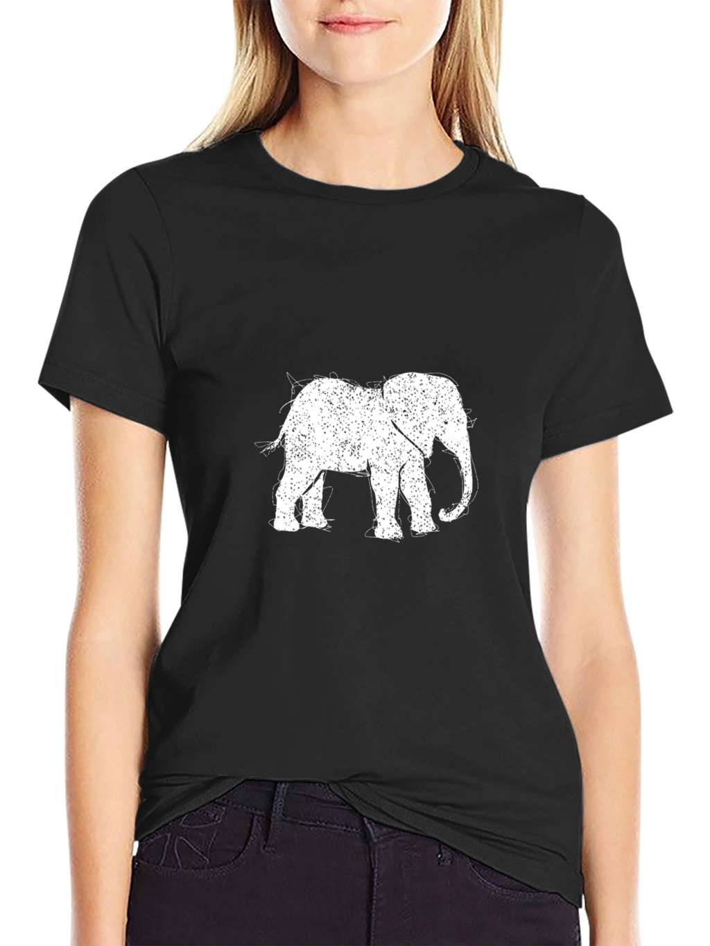Elephant Graphic T-Shirt - Black