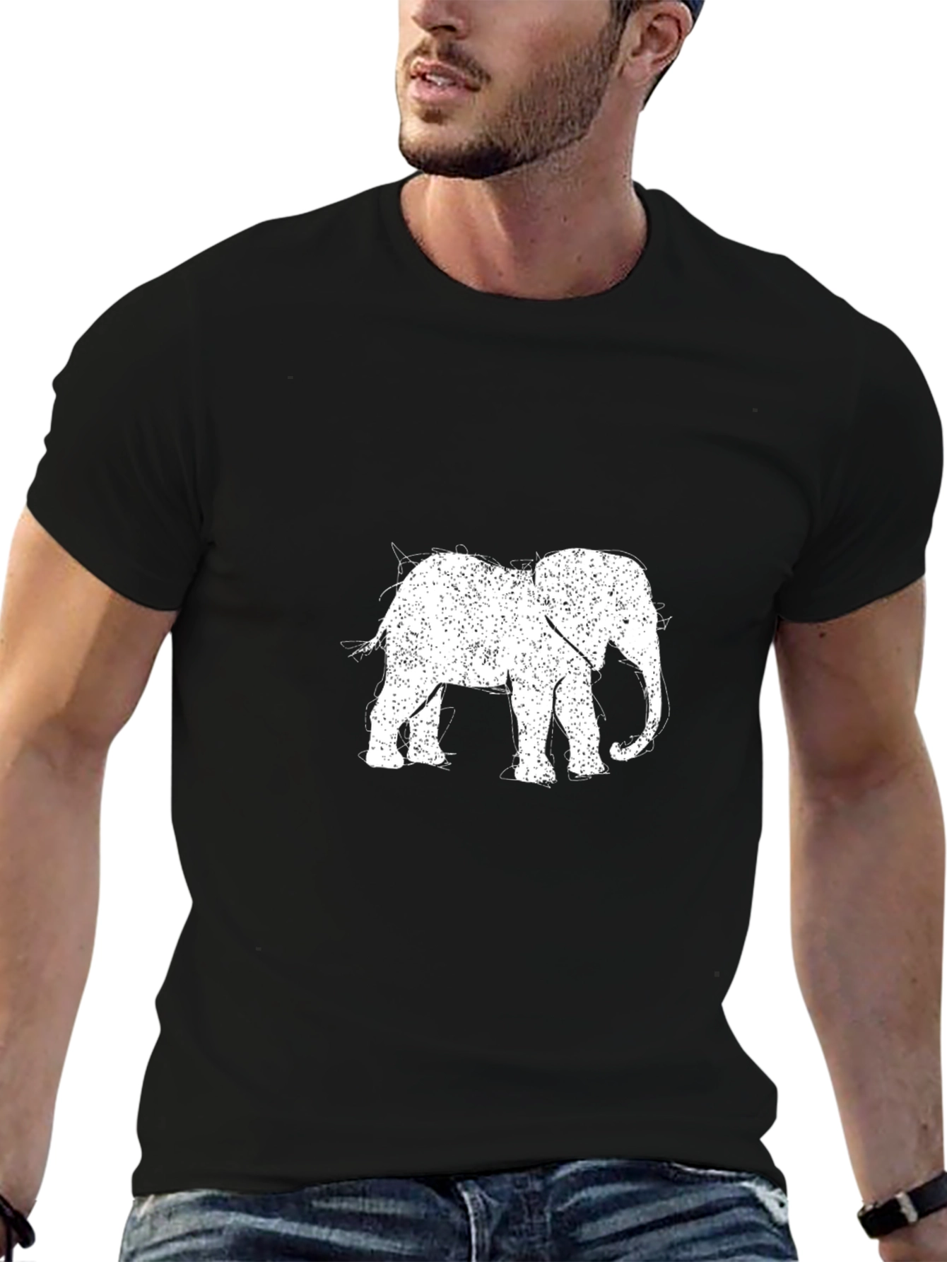 Elephant Graphic T-Shirt - Black