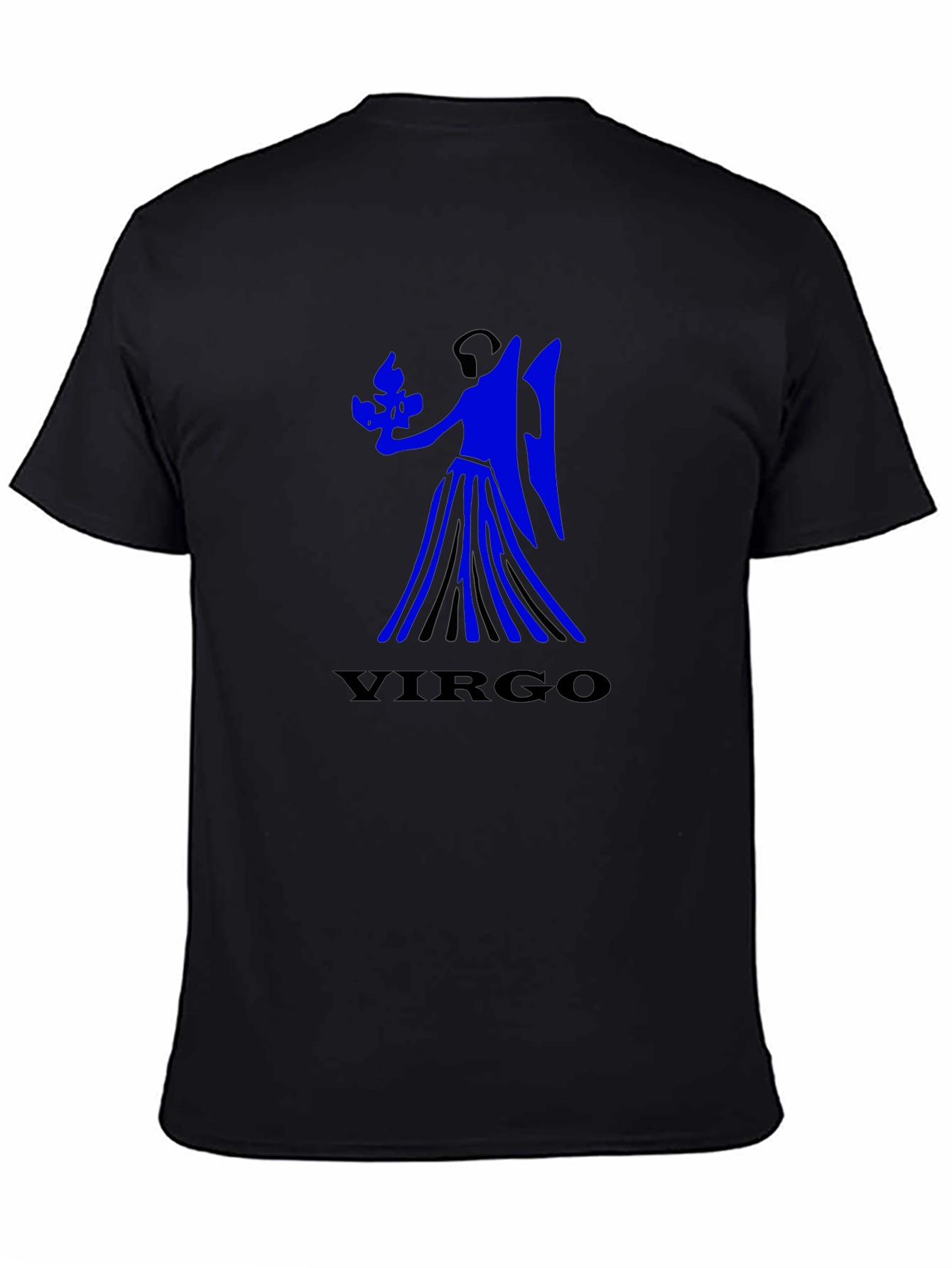 Virgo Zodiac Sign Black T-Shirt