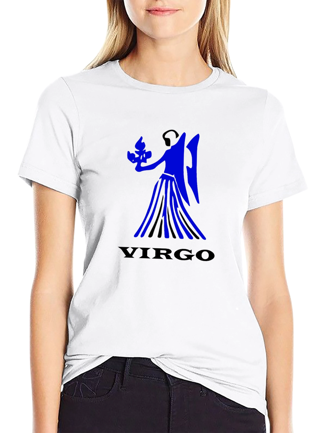 Virgo Zodiac Sign Black T-Shirt