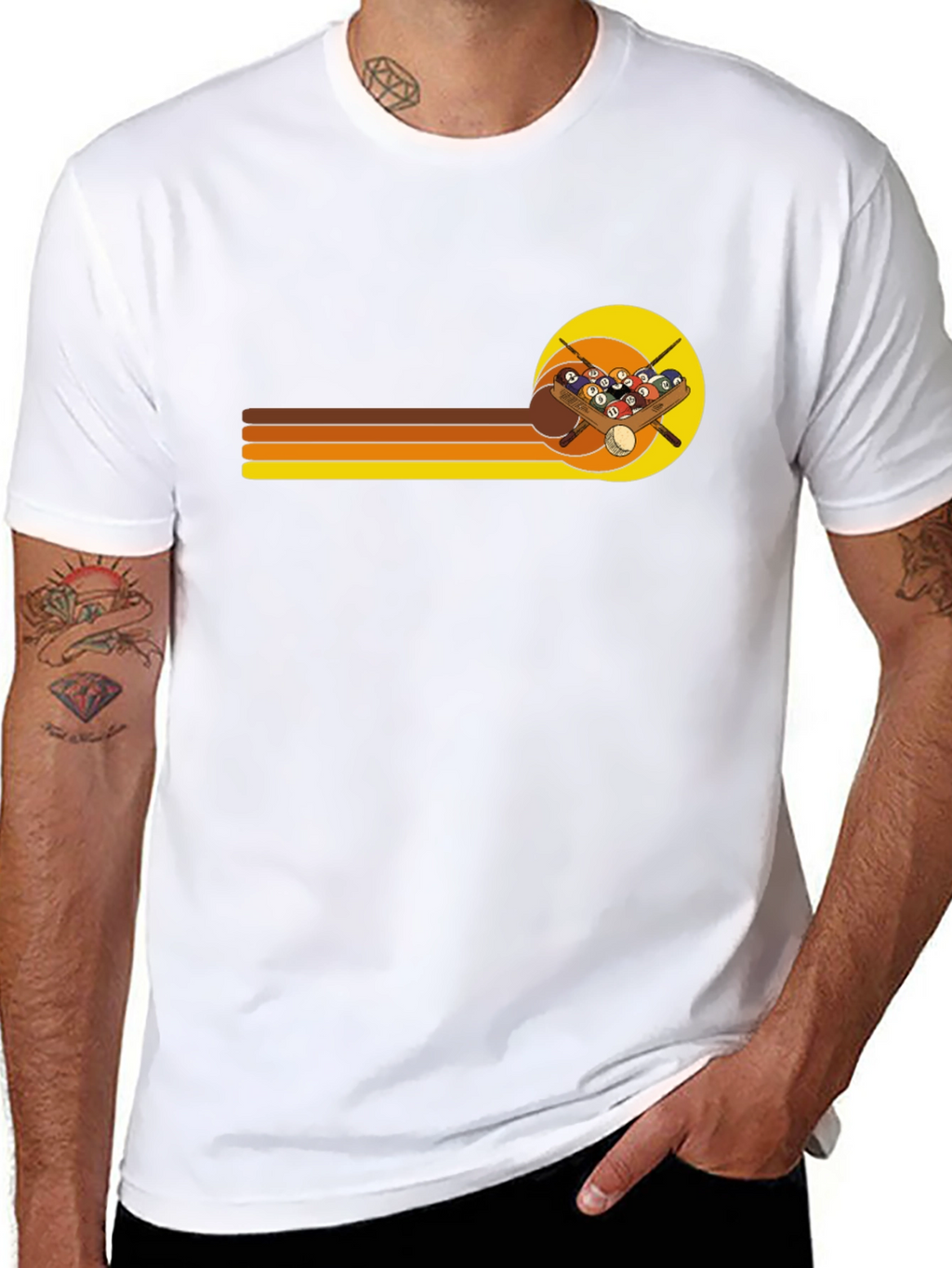 Retro Billiards Graphic T-Shirt