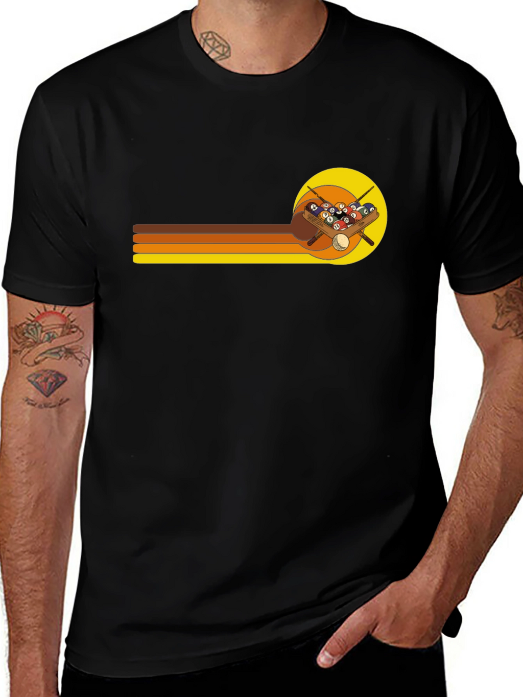 Retro Billiards Graphic T-Shirt