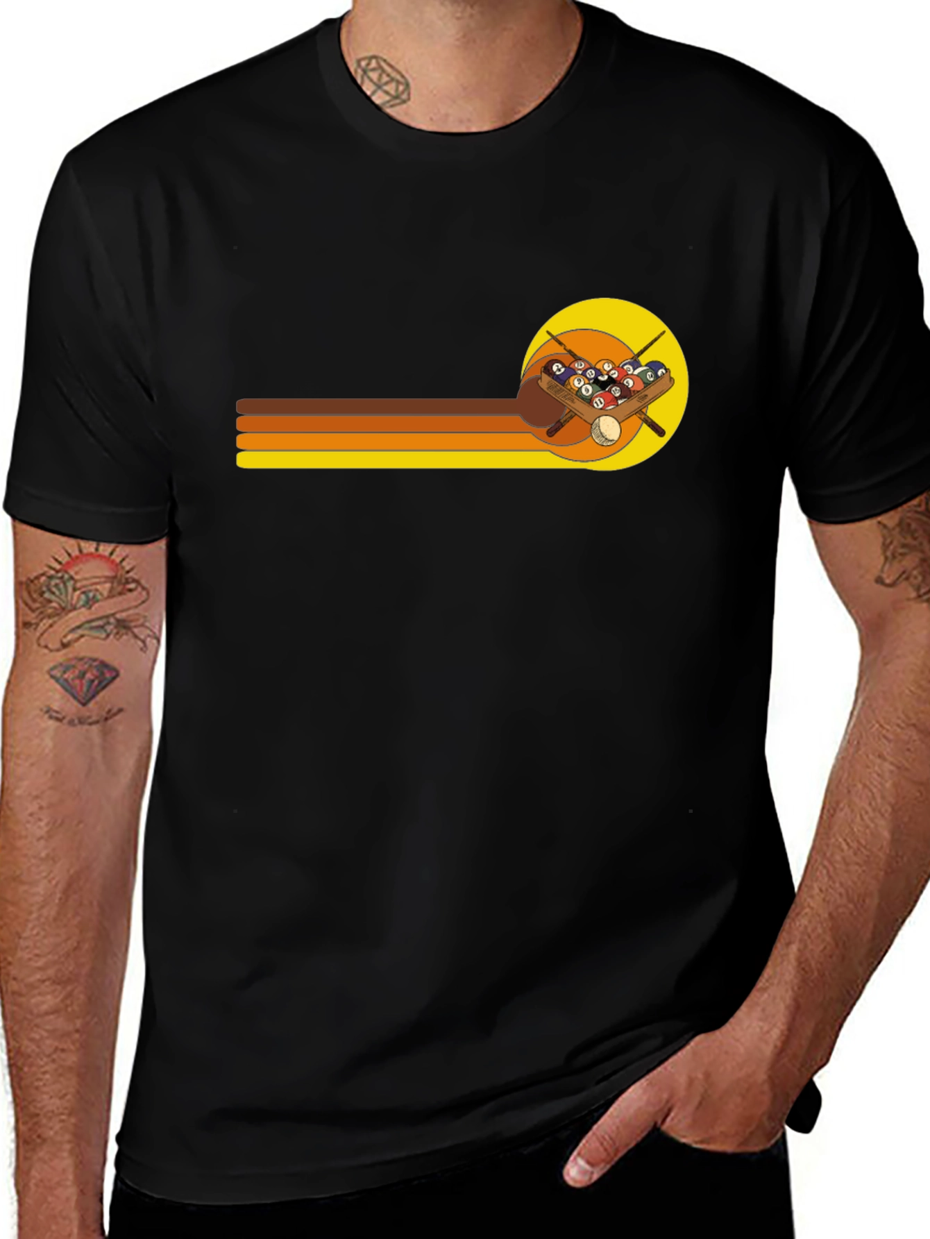 Retro Billiards Graphic T-Shirt