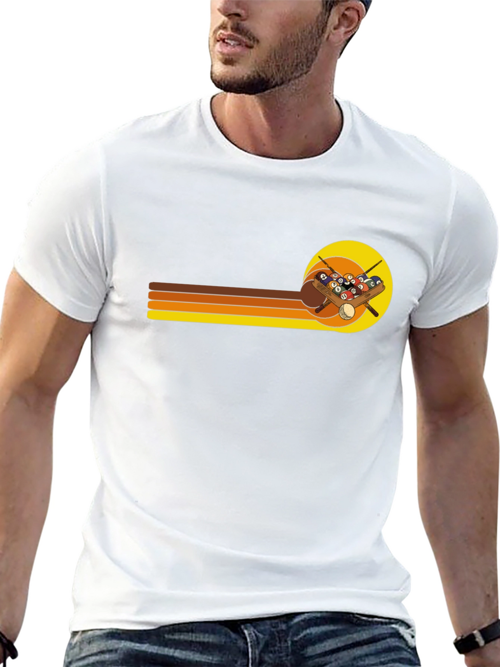 Retro Billiards Graphic T-Shirt