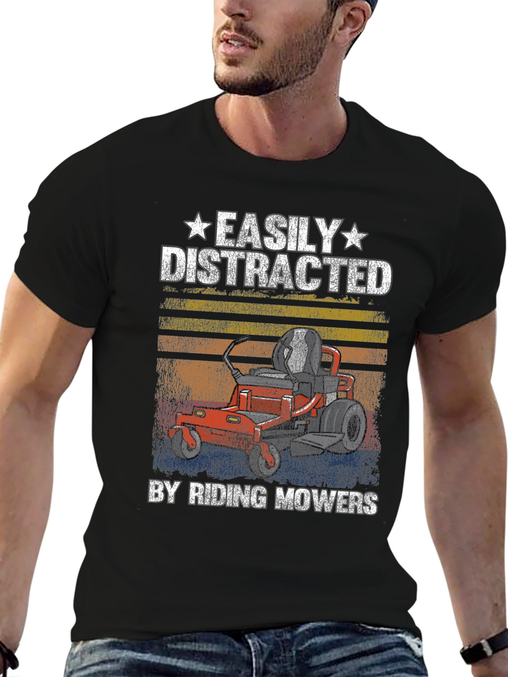 Easily Distracted Riding Mowers T-Shirt
