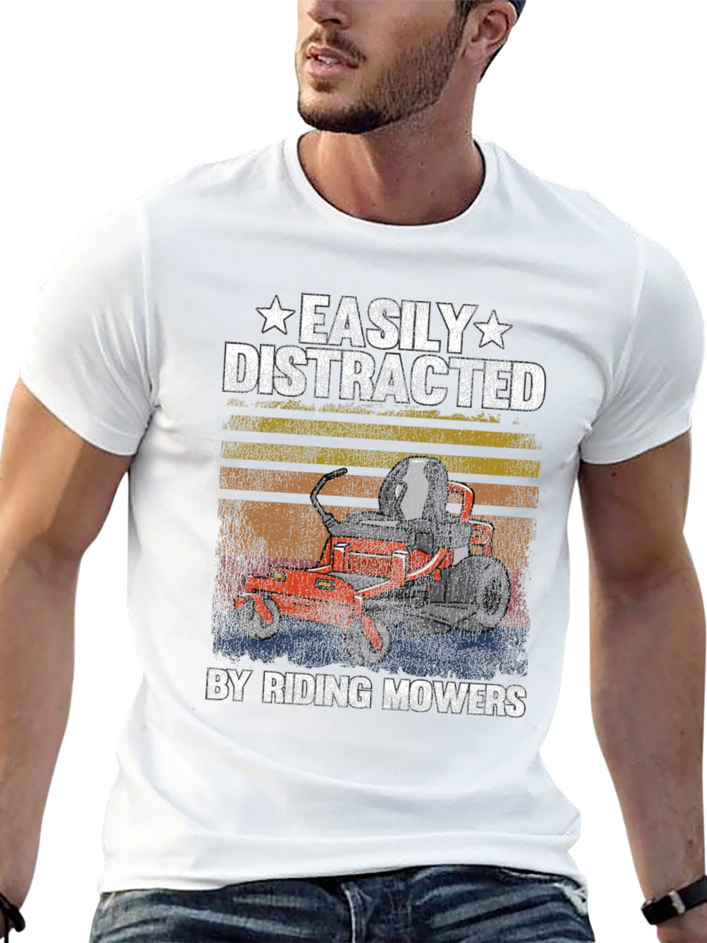 Easily Distracted Riding Mowers T-Shirt