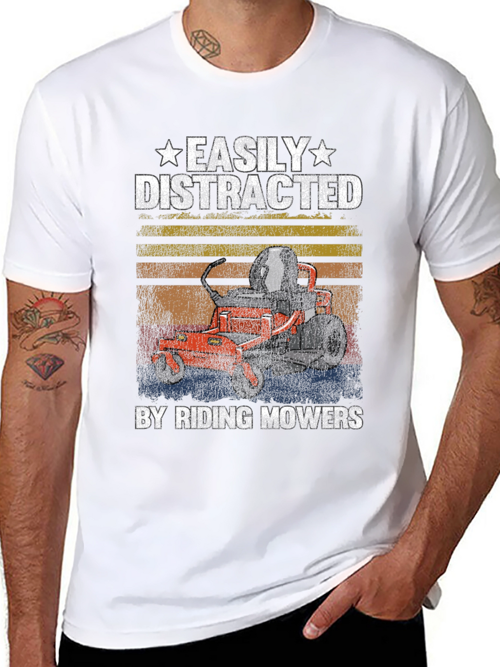 Easily Distracted Riding Mowers T-Shirt