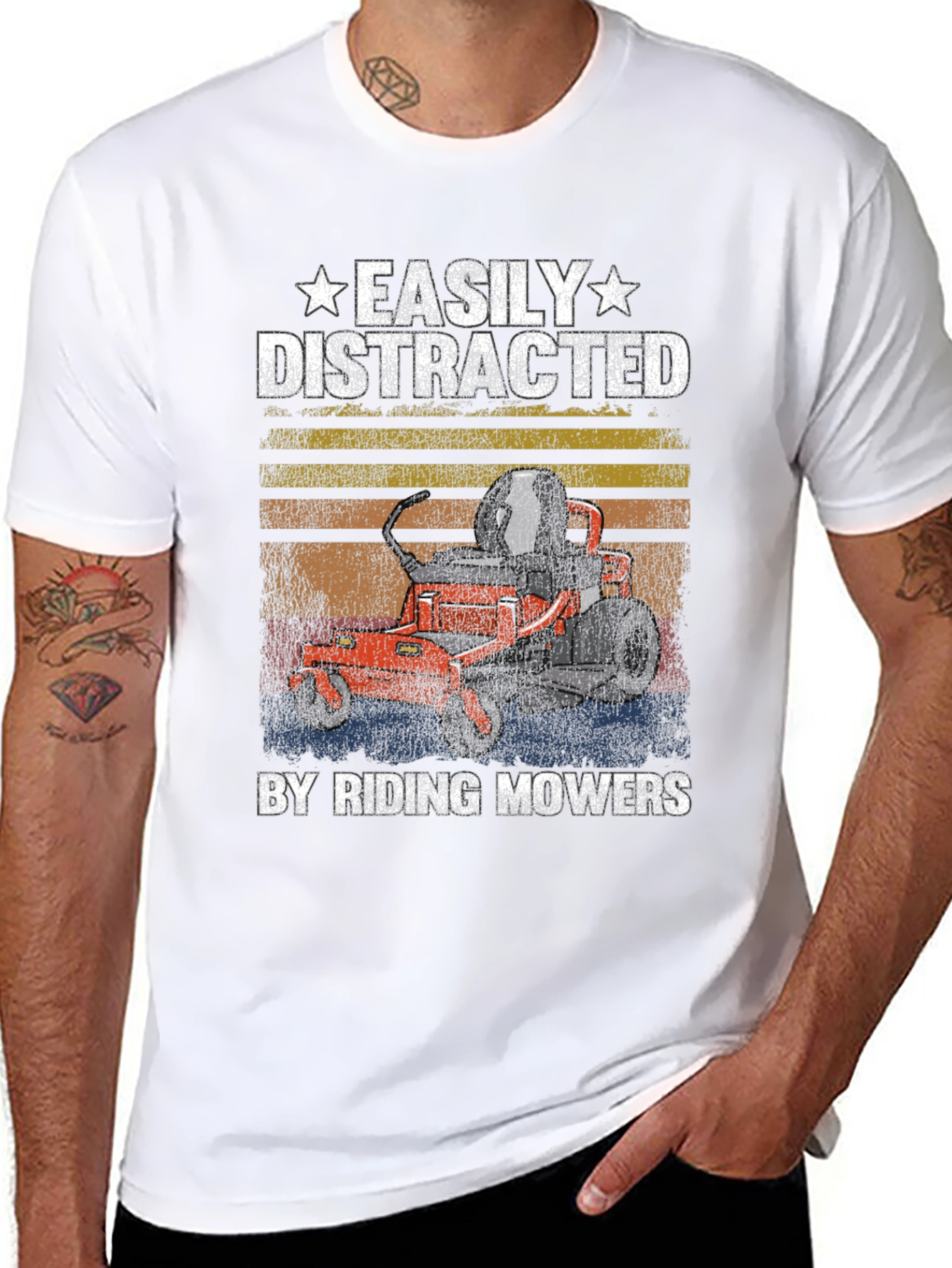 Easily Distracted Riding Mowers T-Shirt