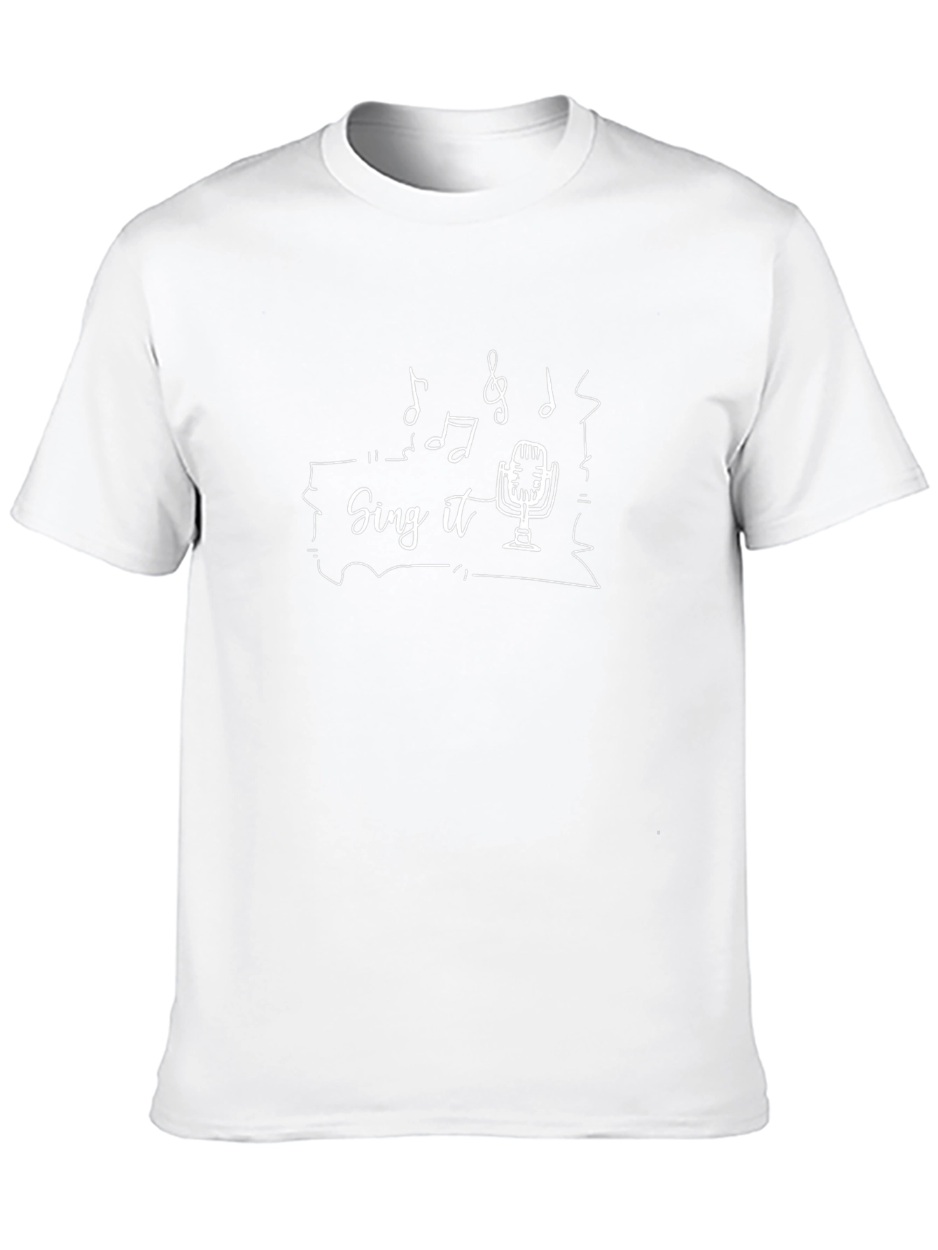 Sing It Microphone Graphic Black T-Shirt
