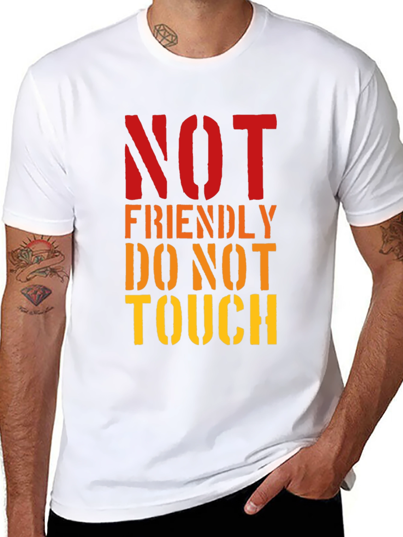 Not Friendly Do Not Touch Graphic Tee