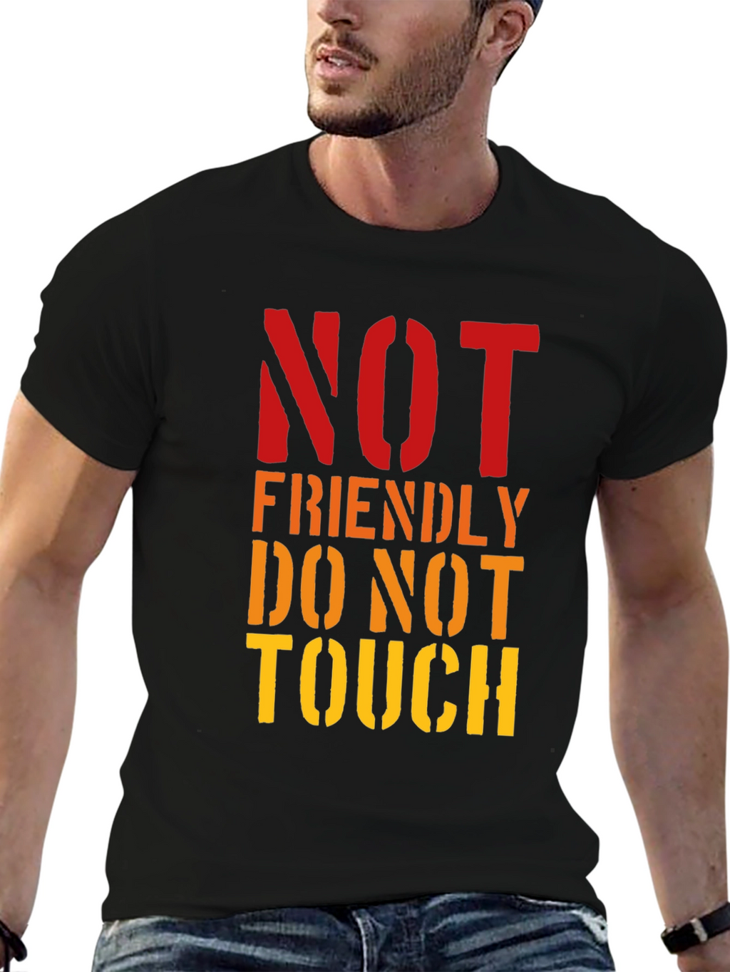 Not Friendly Do Not Touch Graphic Tee