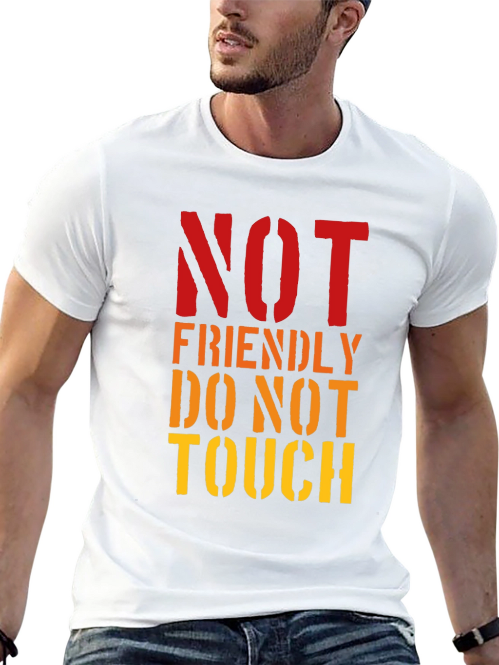 Not Friendly Do Not Touch Graphic Tee
