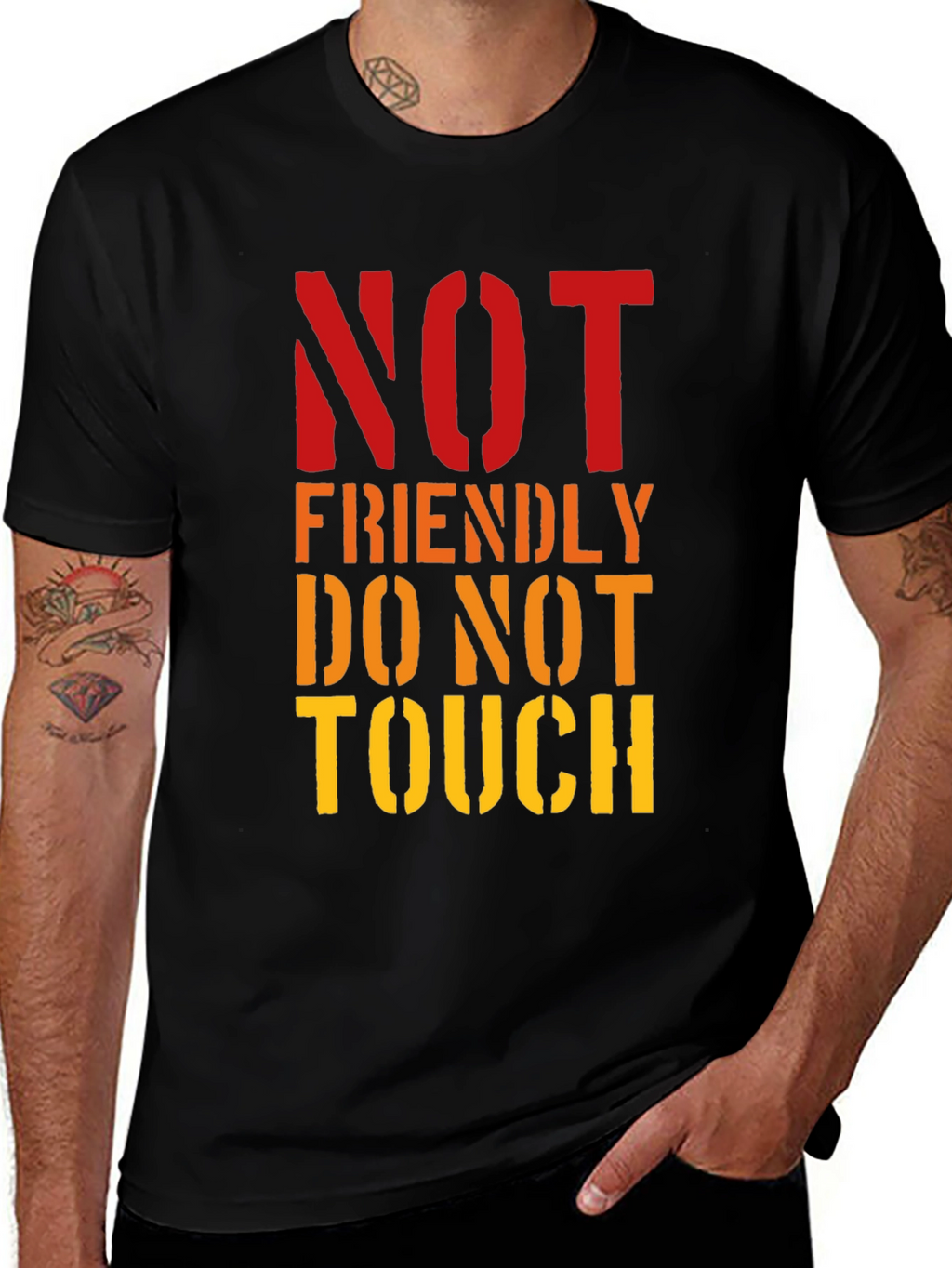Not Friendly Do Not Touch Graphic Tee