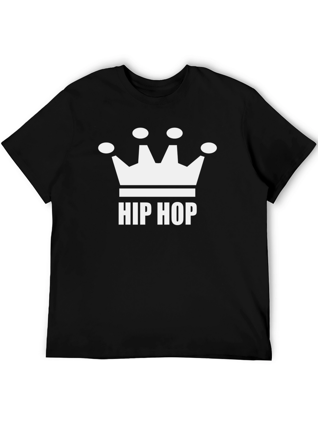 Hip Hop Crown Graphic Tee - Black