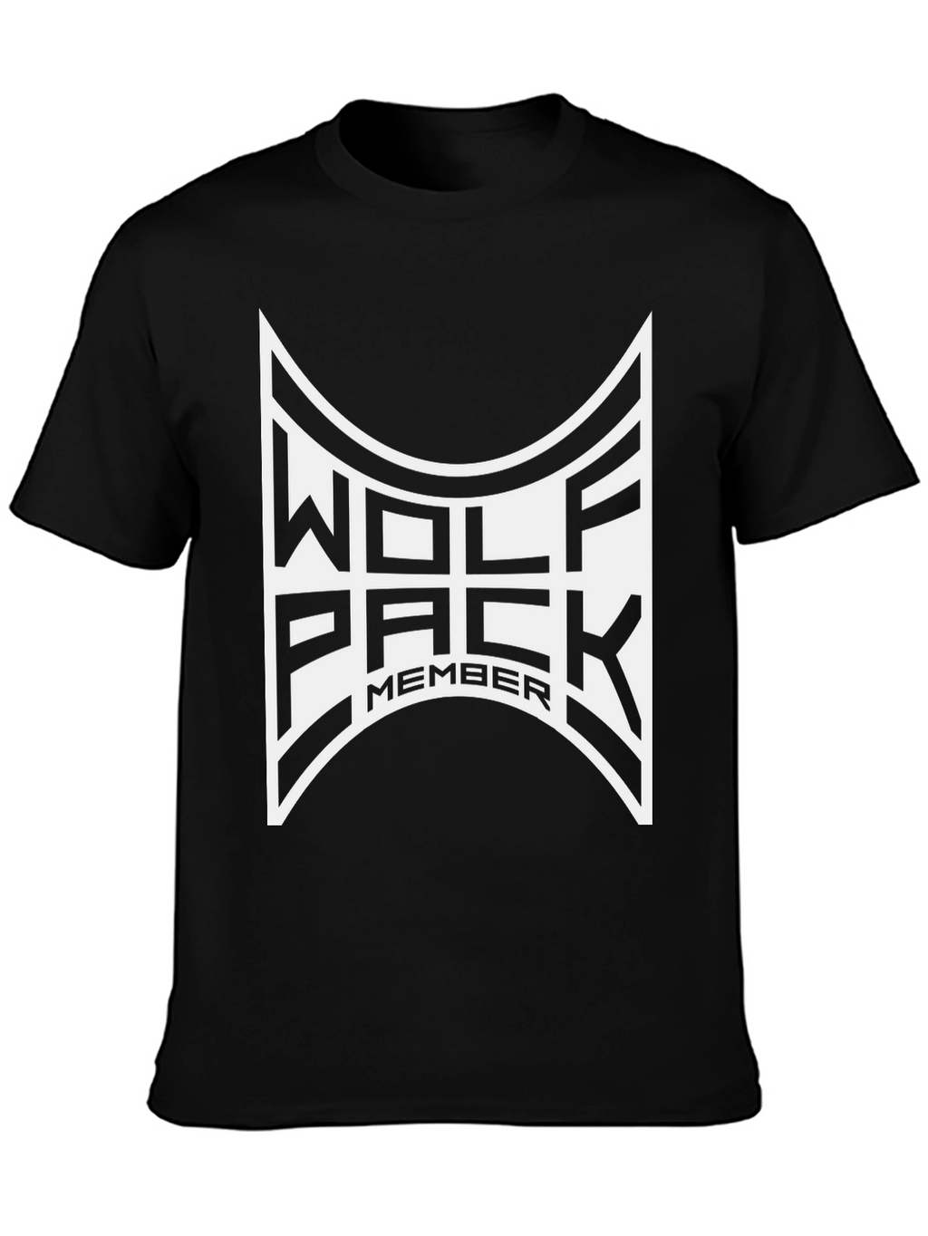 Wolf Pack Member Black Graphic Tee