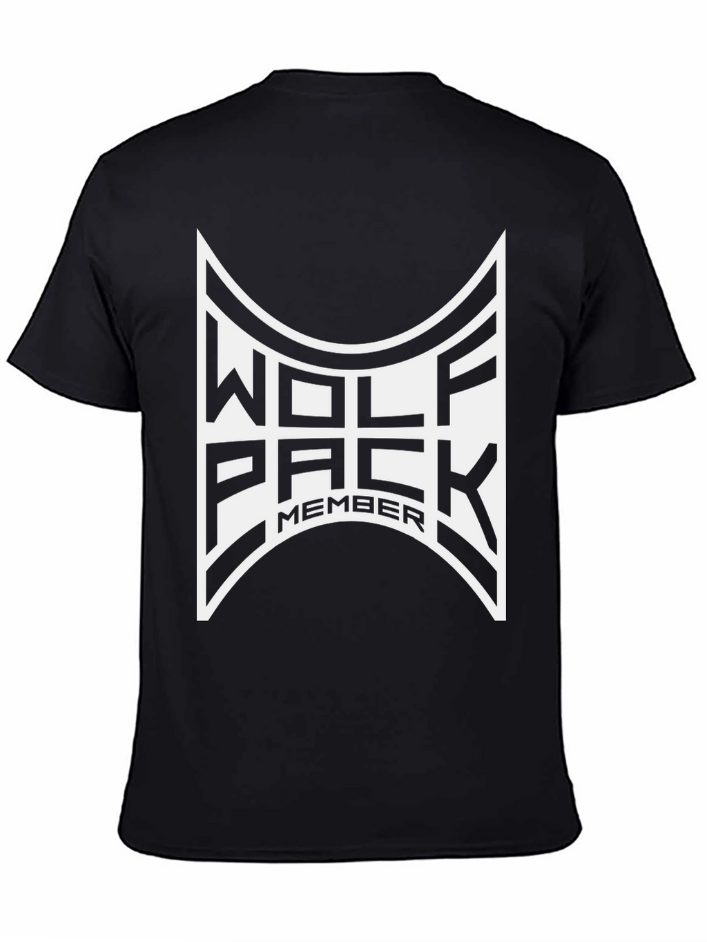 Wolf Pack Member Black Graphic Tee