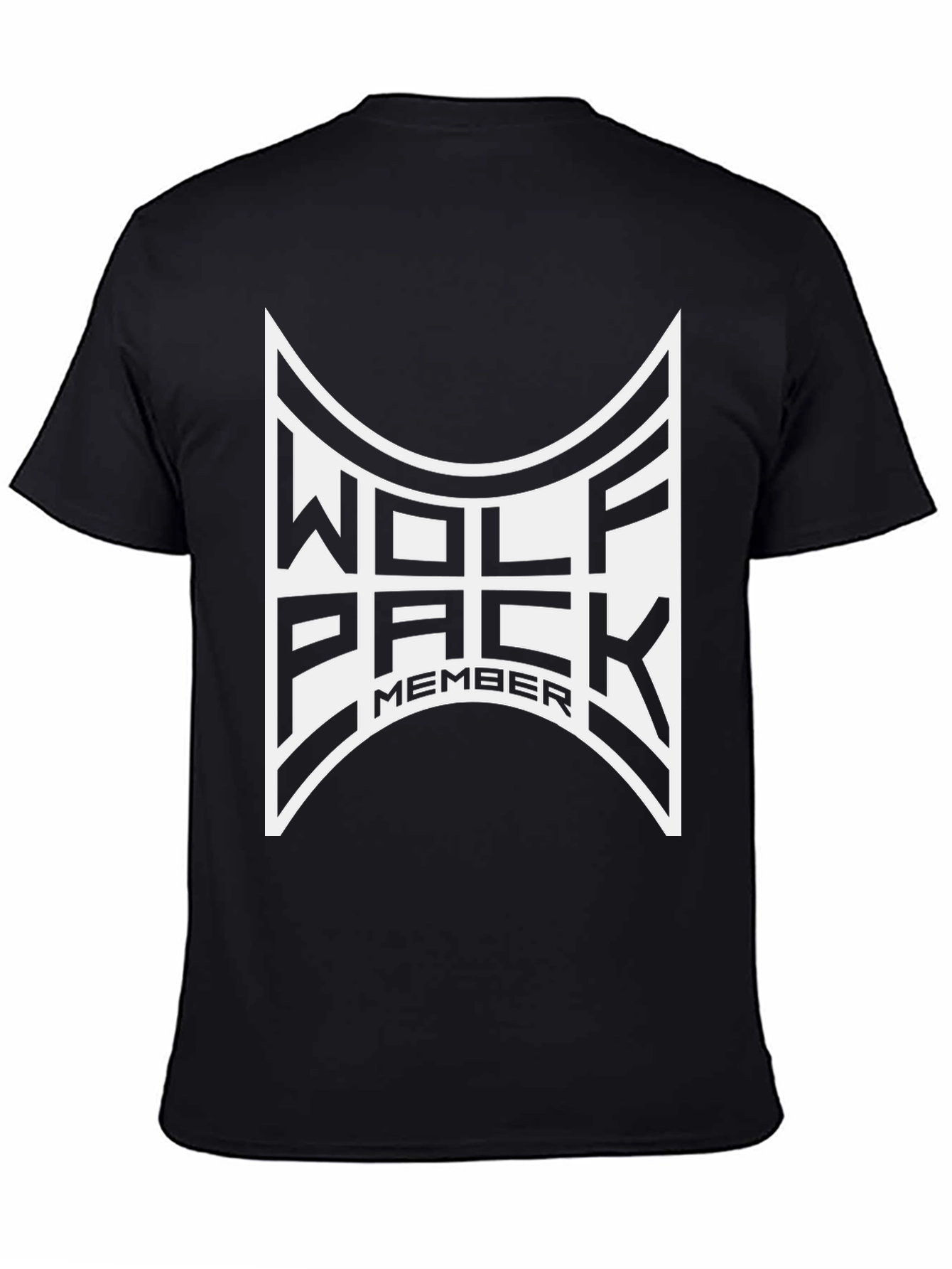 Wolf Pack Member Black Graphic Tee