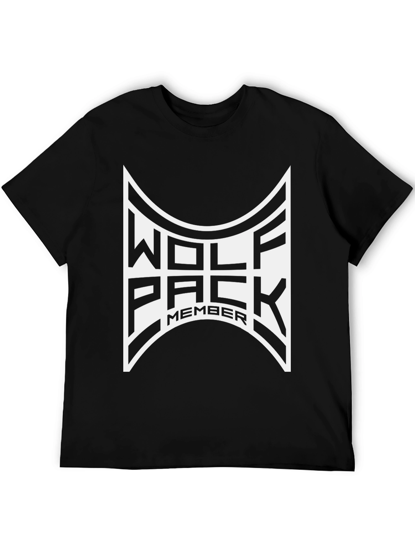 Wolf Pack Member Black Graphic Tee