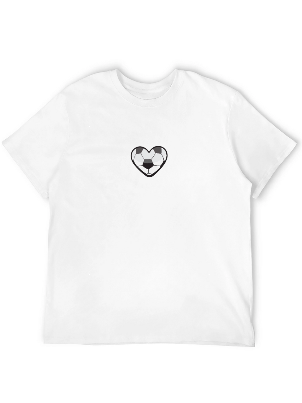Soccer Heart Black T-Shirt