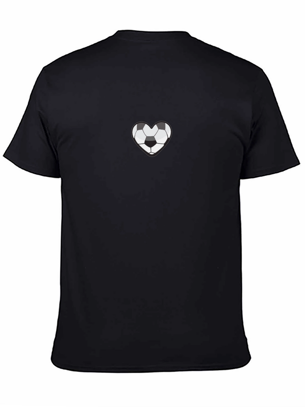 Soccer Heart Black T-Shirt
