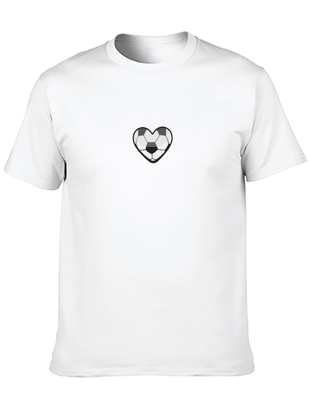 Soccer Heart Black T-Shirt