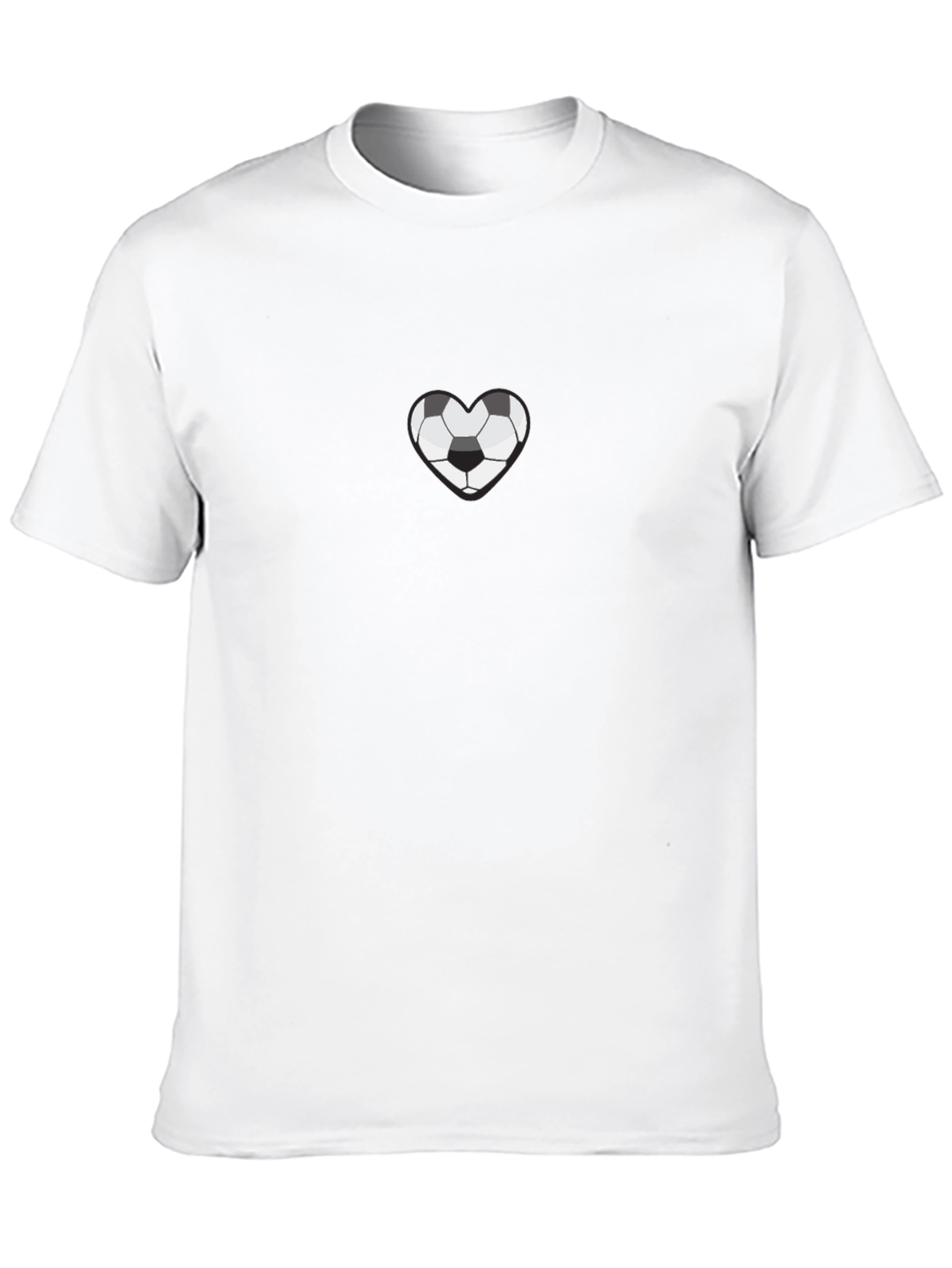 Soccer Heart Black T-Shirt