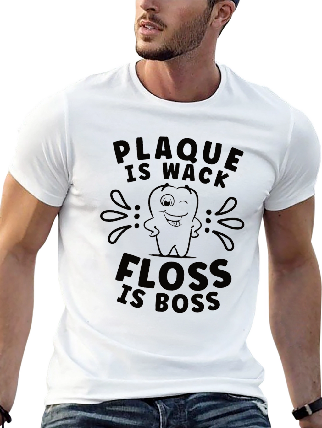 Plaque Is Wack Floss Is Boss Funny Dental T-Shirt