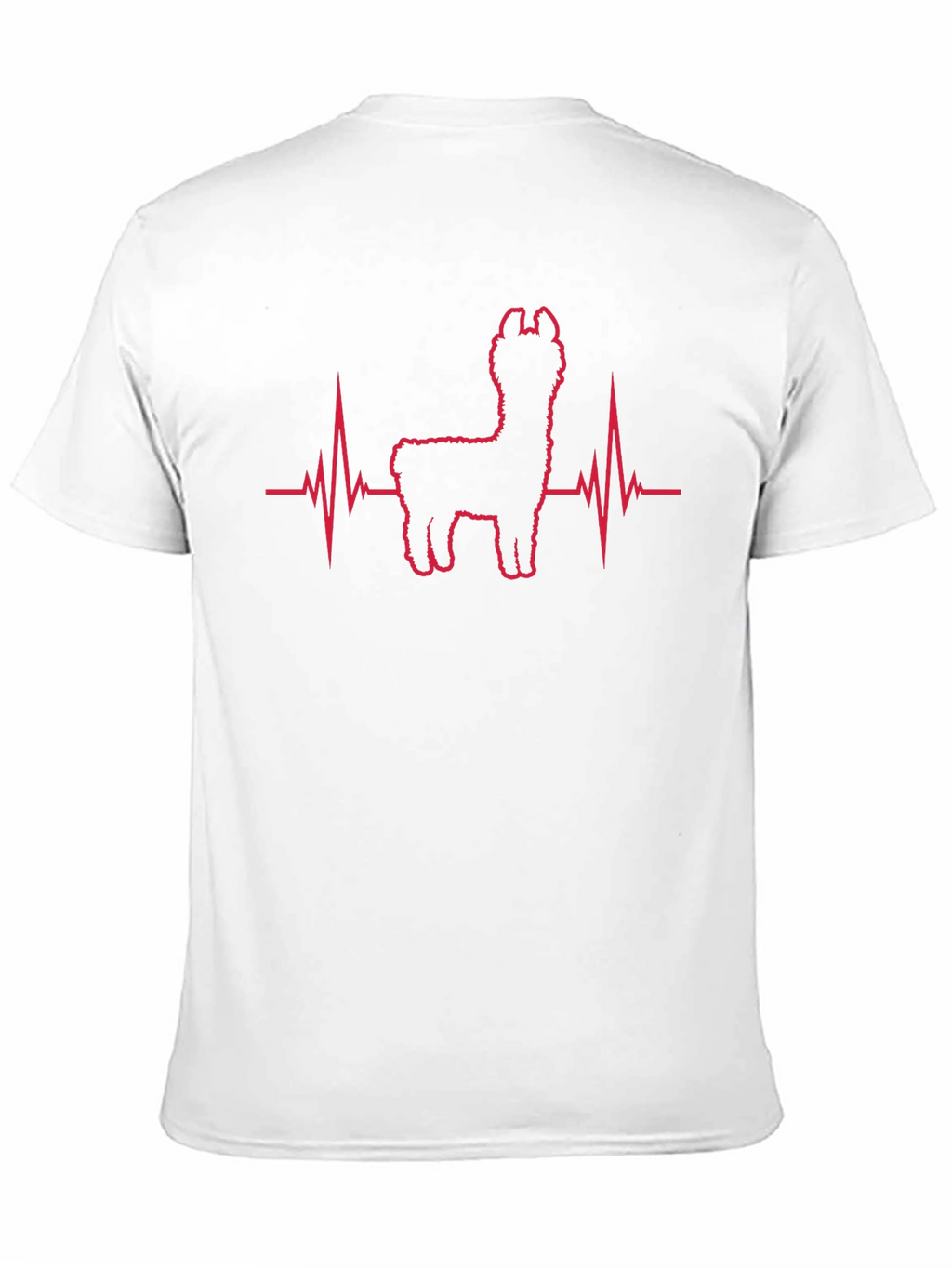 Llama Heartbeat Graphic Tee - Black