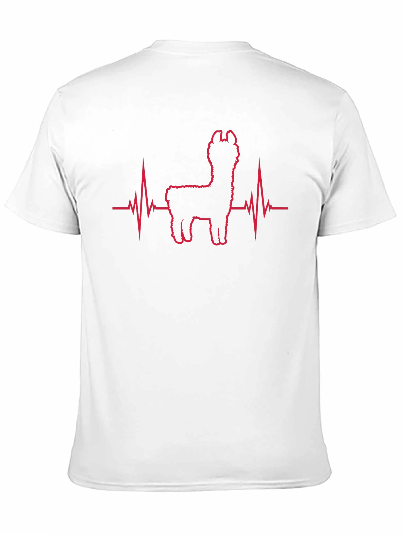 Llama Heartbeat Graphic Tee - Black