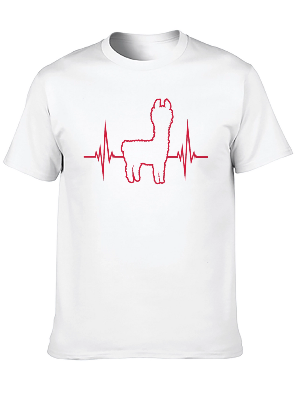 Llama Heartbeat Graphic Tee - Black
