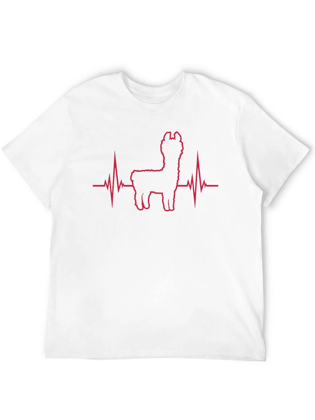 Llama Heartbeat Graphic Tee - Black