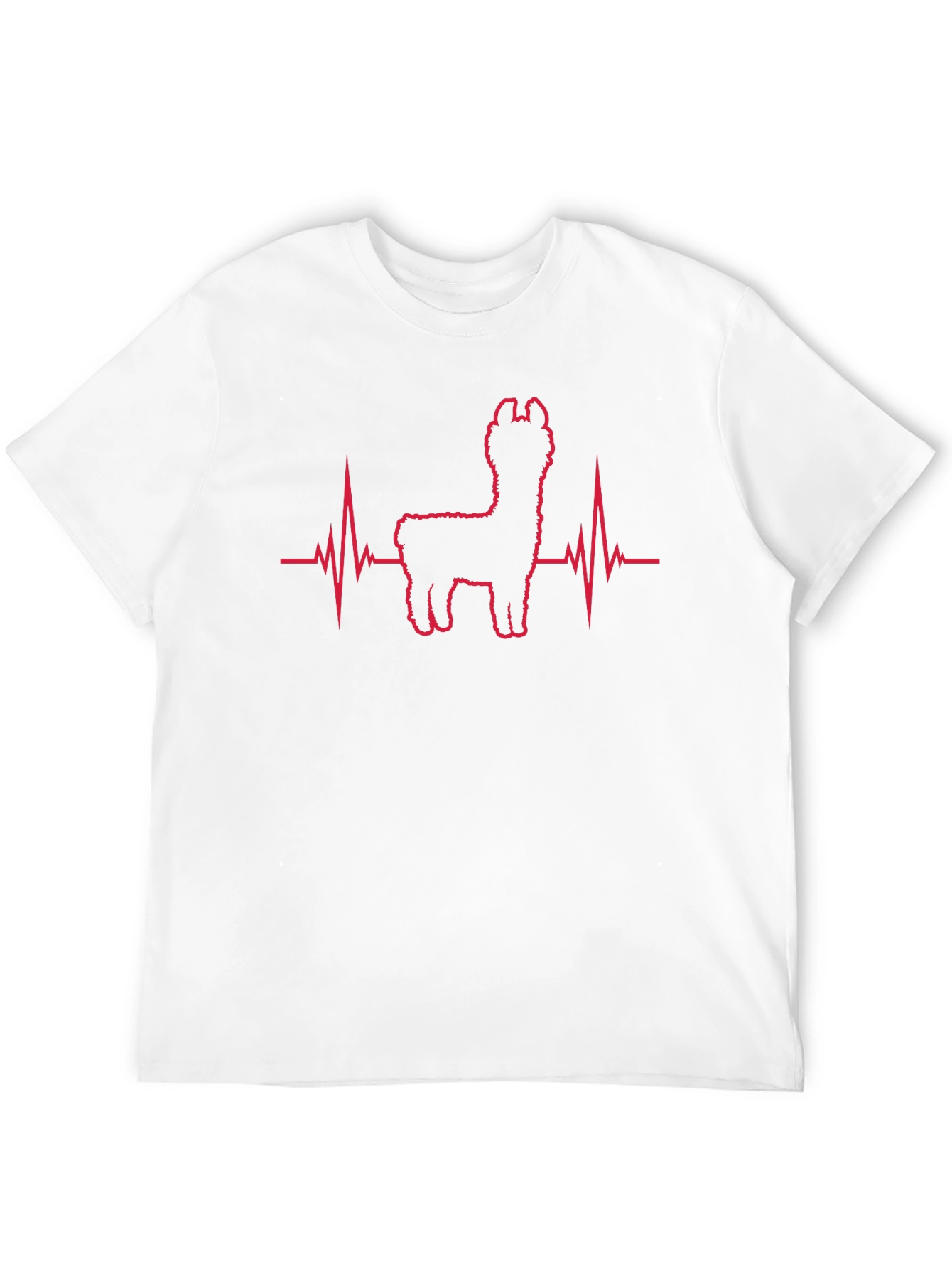 Llama Heartbeat Graphic Tee - Black