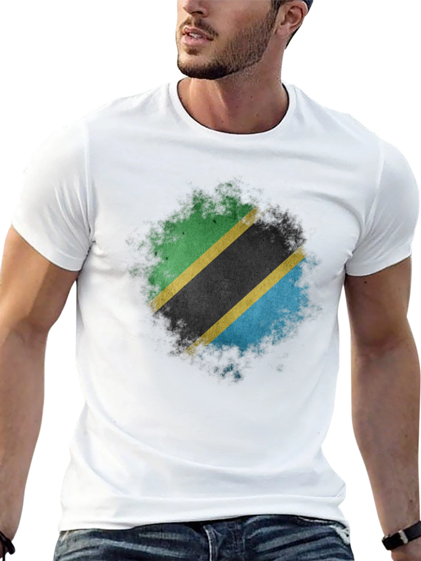 Tanzania Flag T-Shirt - Distressed Design
