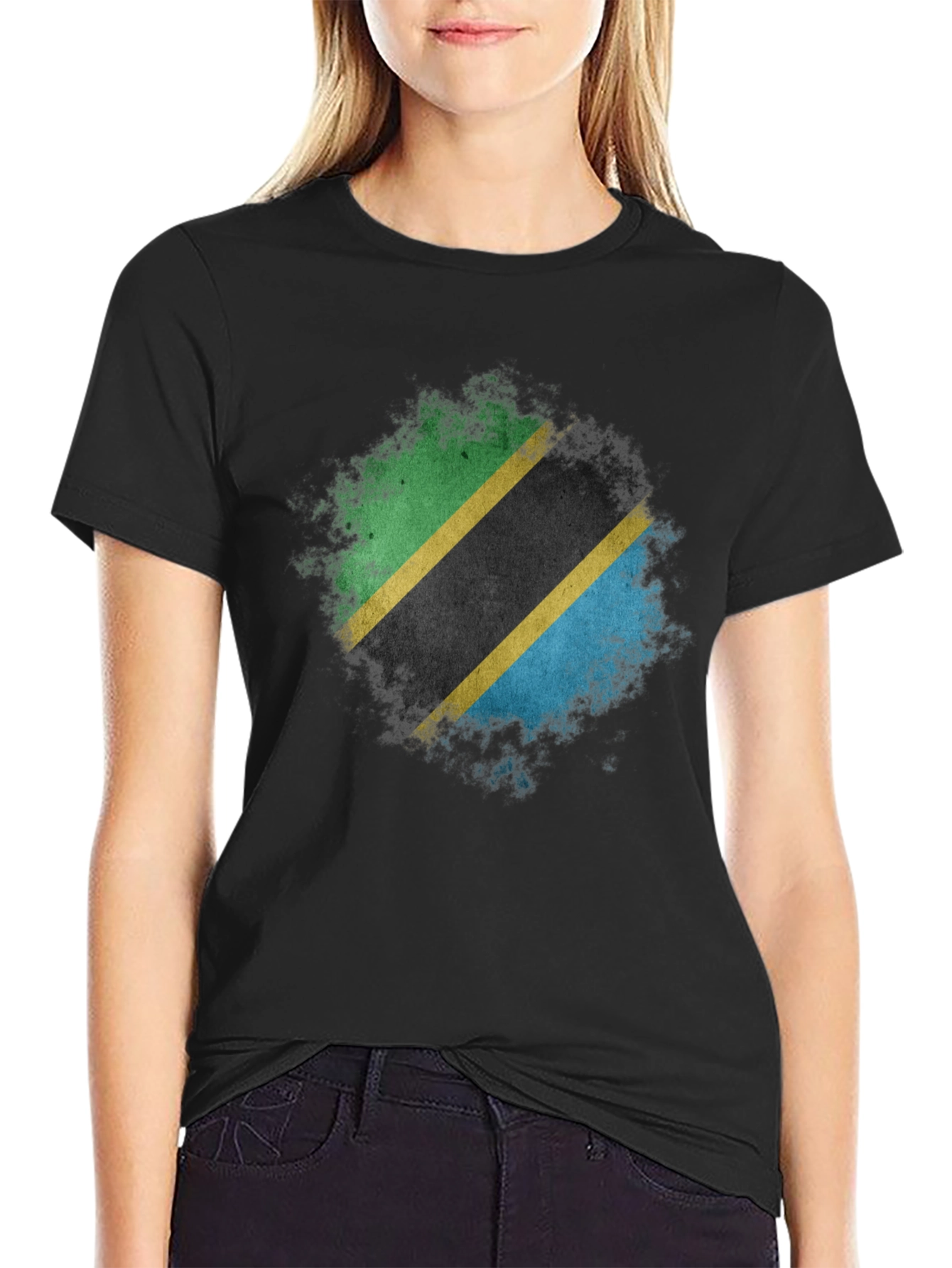 Tanzania Flag T-Shirt - Distressed Design