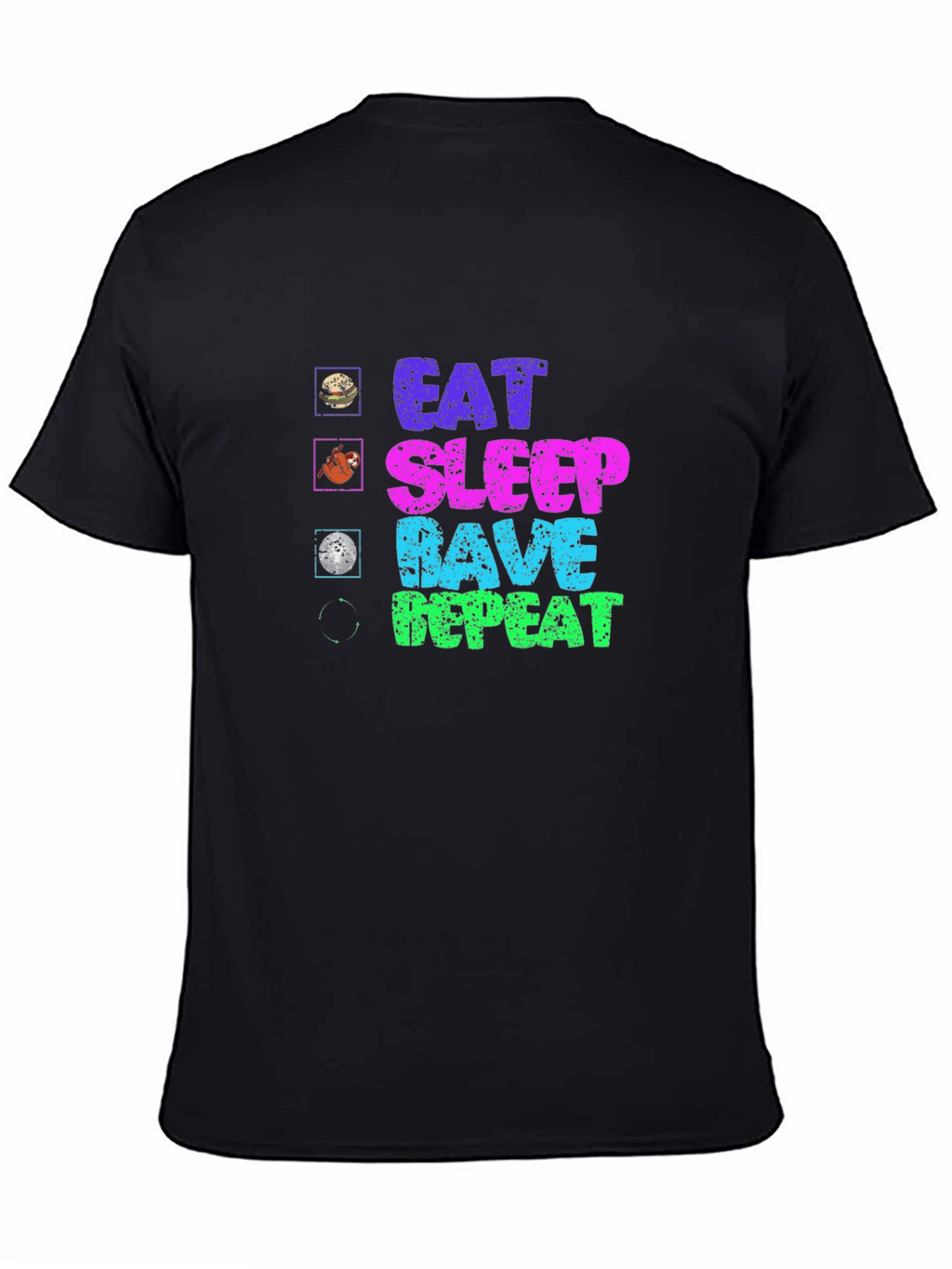 Eat Sleep Rave Repeat Graphic Tee