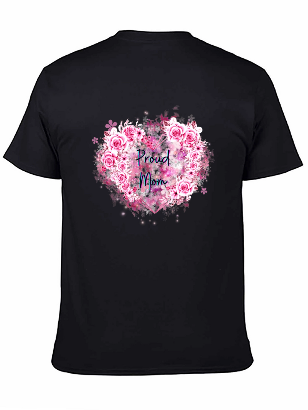 Proud Mom Floral Heart T-Shirt