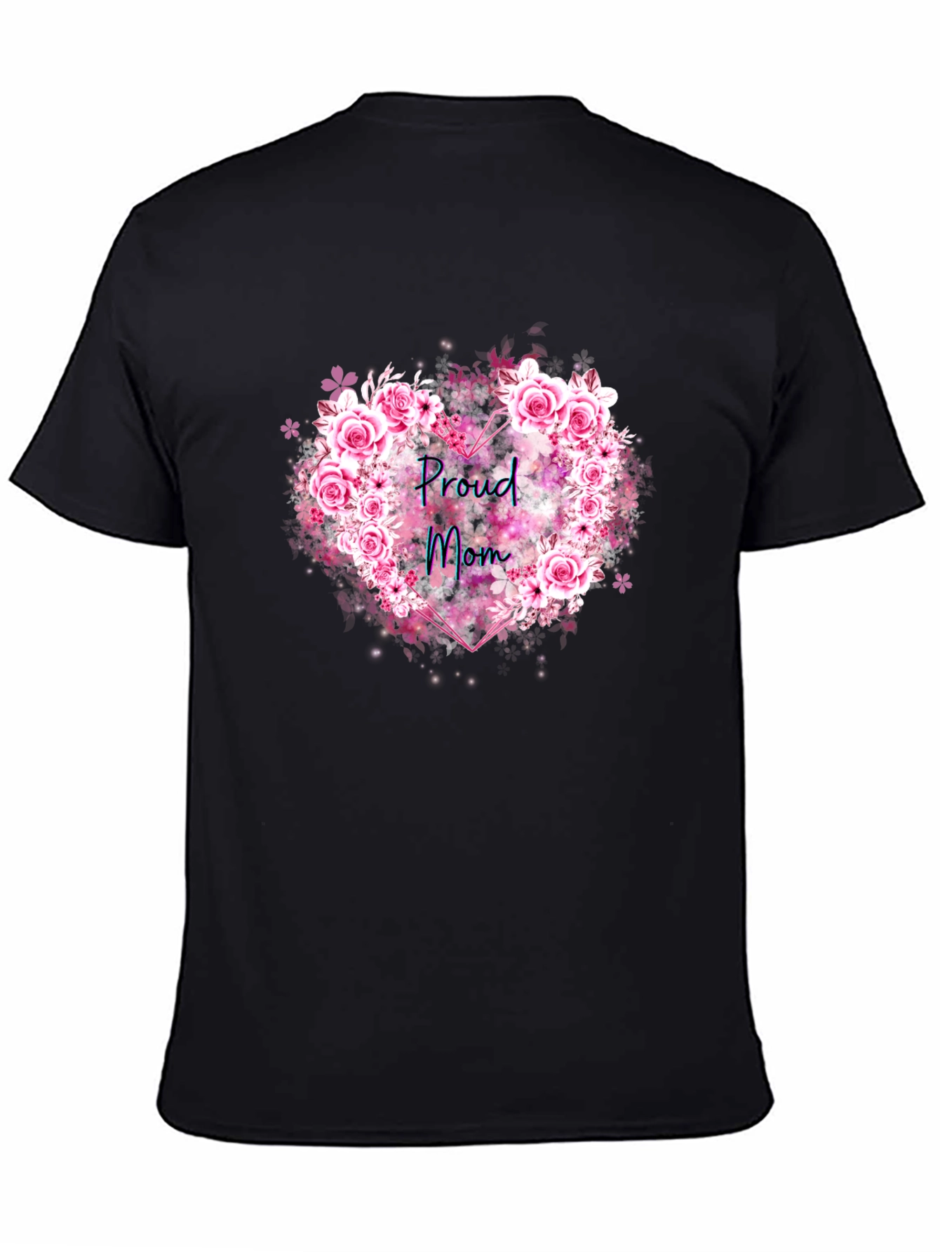Proud Mom Floral Heart T-Shirt