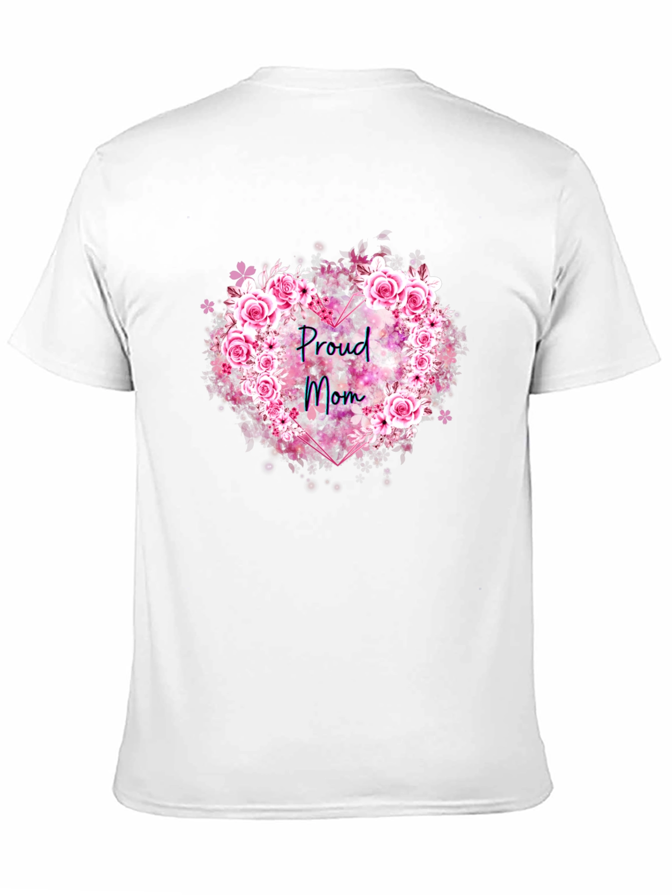 Proud Mom Floral Heart T-Shirt