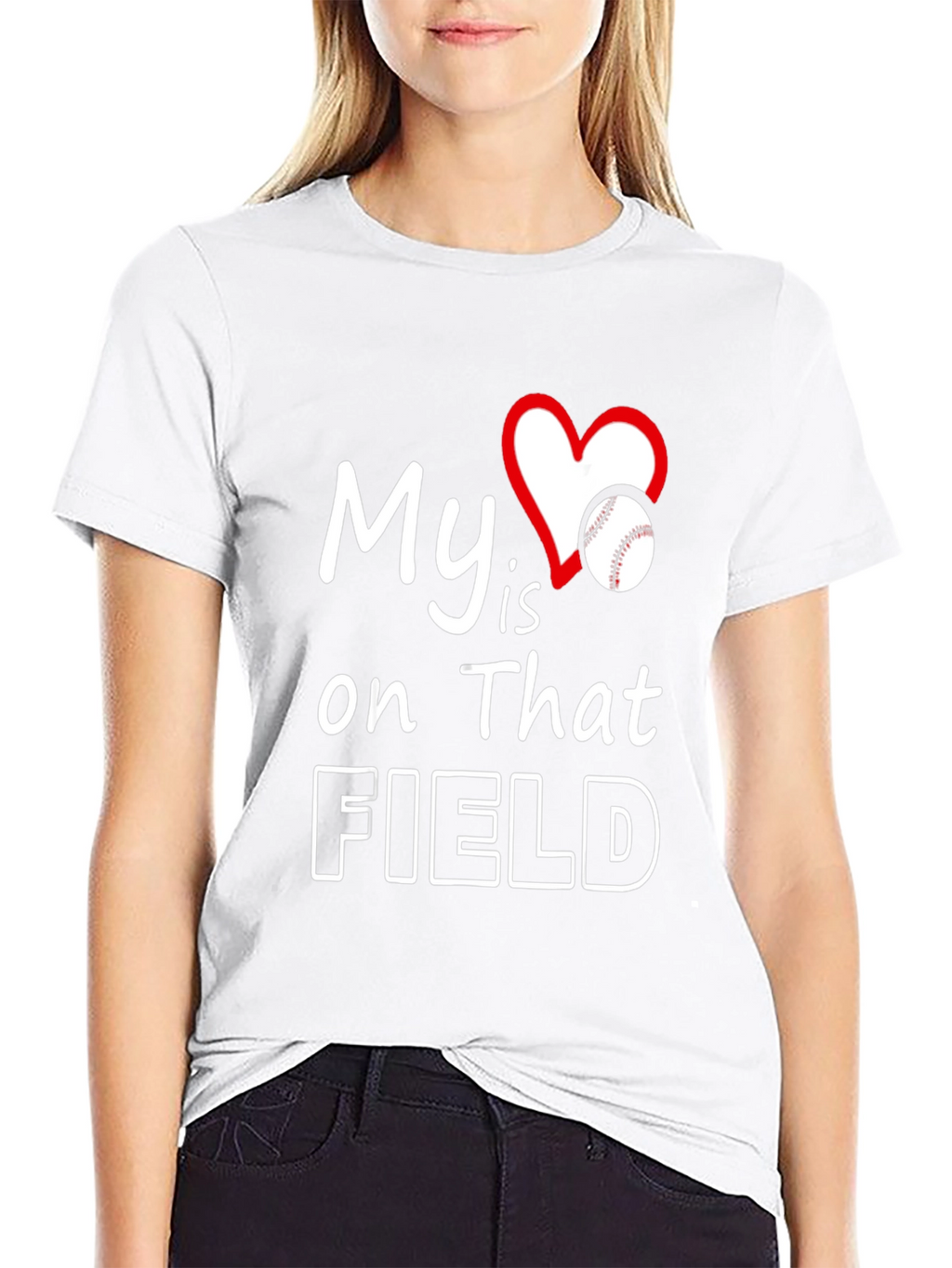 My Heart Is On That Field Baseball T-Shirt