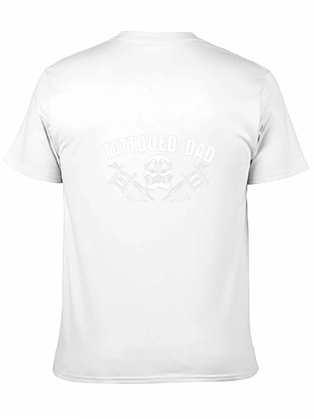 Tattooed Dad T-Shirt - Skull & Tattoo Machine Design