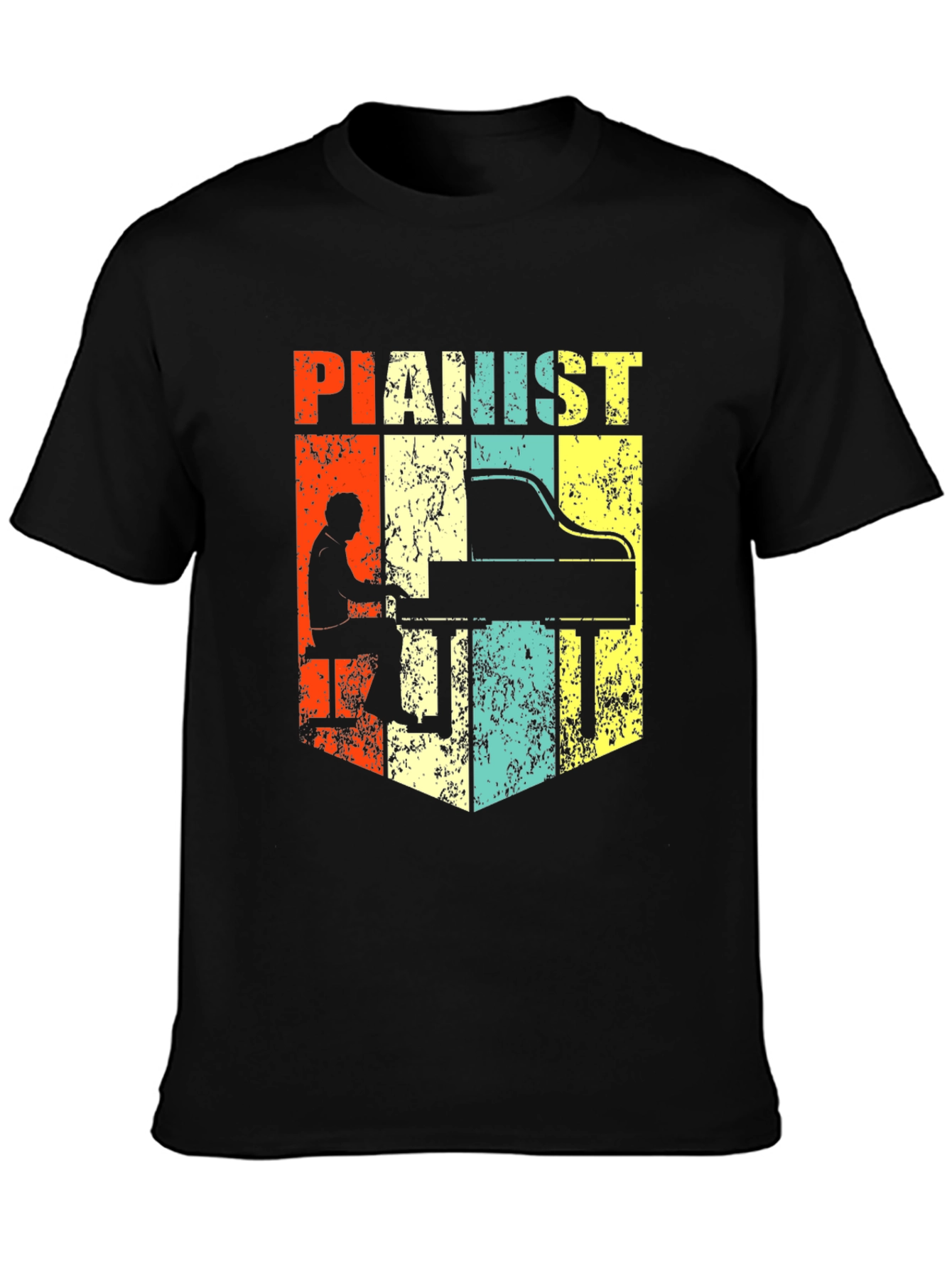 Vintage Pianist Graphic T-Shirt - Retro Music Lover Tee