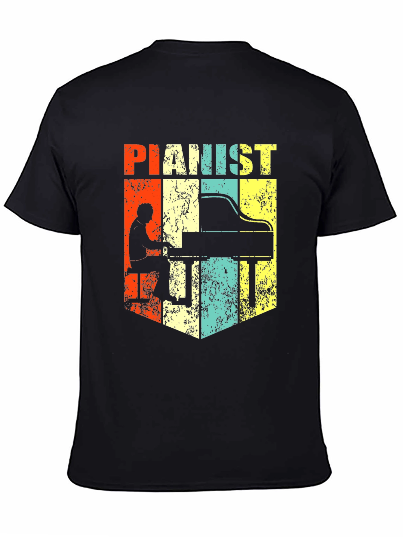 Vintage Pianist Graphic T-Shirt - Retro Music Lover Tee