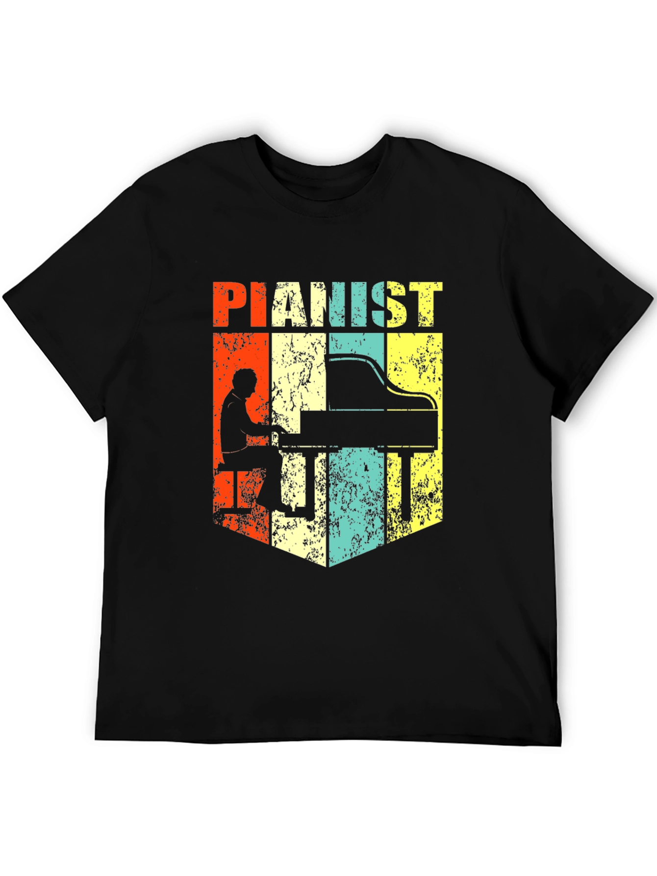 Vintage Pianist Graphic T-Shirt - Retro Music Lover Tee