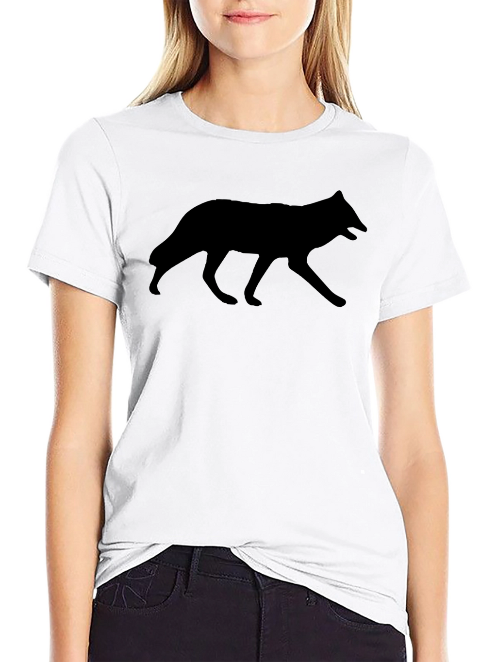 Wolf Silhouette Black T-Shirt
