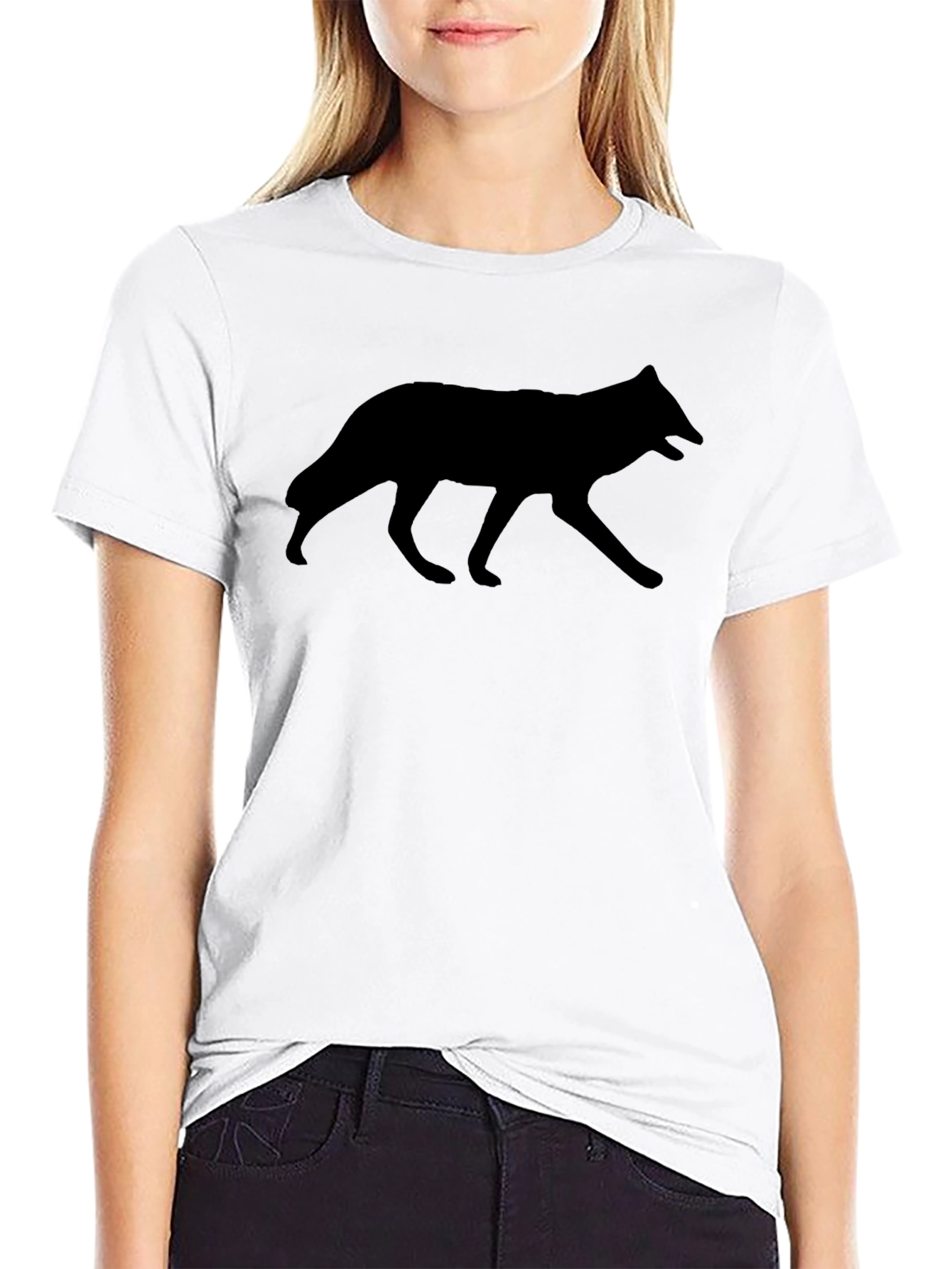 Wolf Silhouette Black T-Shirt