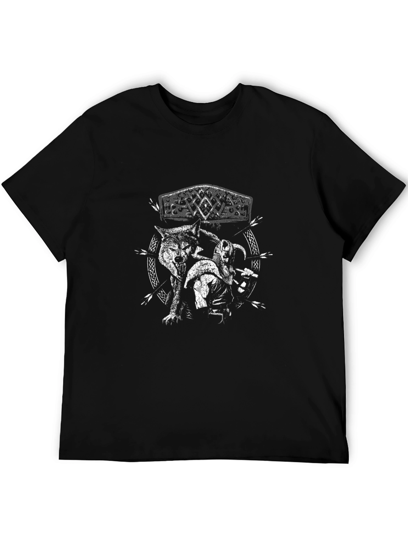 Viking Wolf T-Shirt - Nordic Mythology Tee