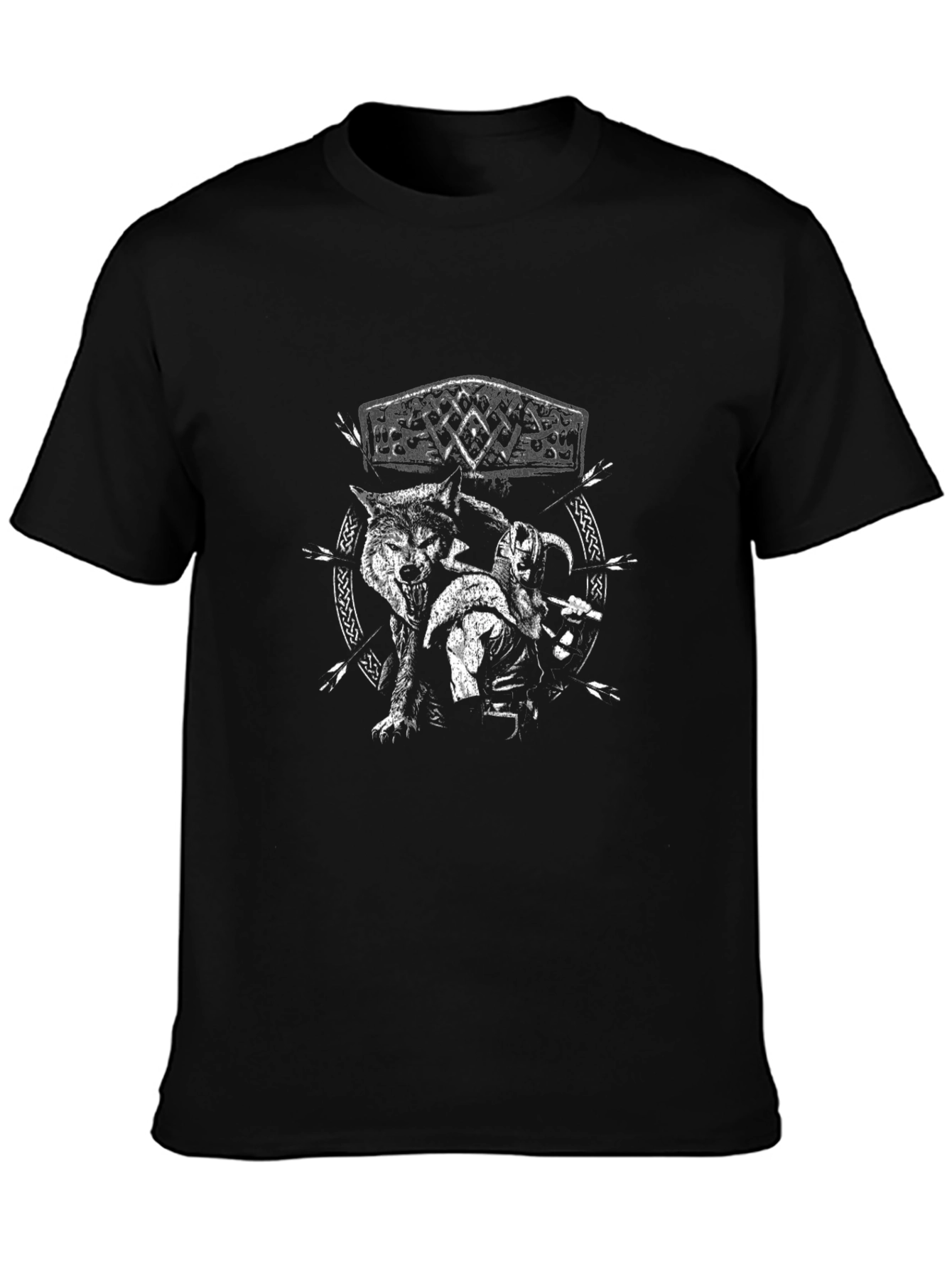 Viking Wolf T-Shirt - Nordic Mythology Tee