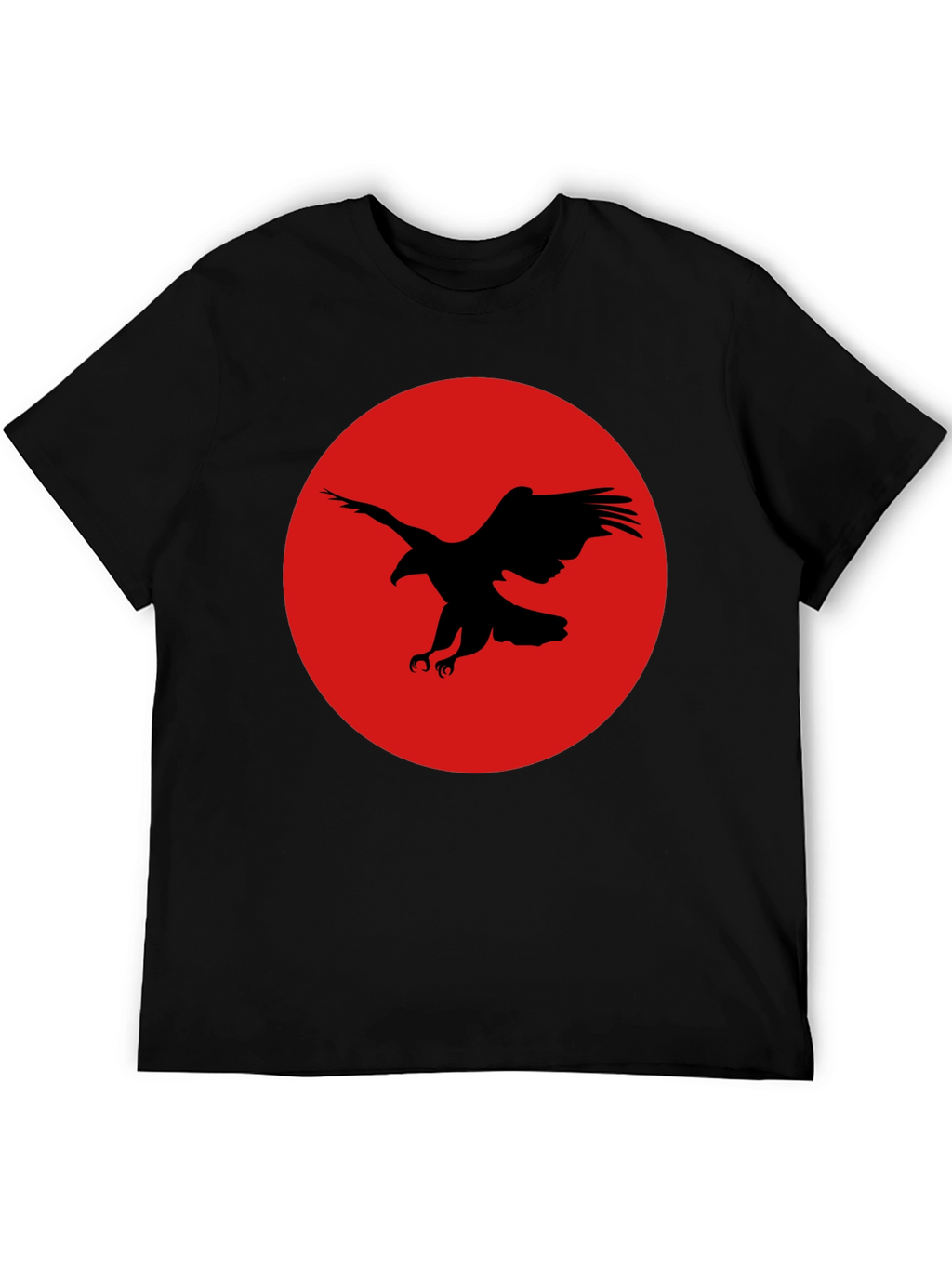 Black Eagle Graphic Tee - Red Circle Design