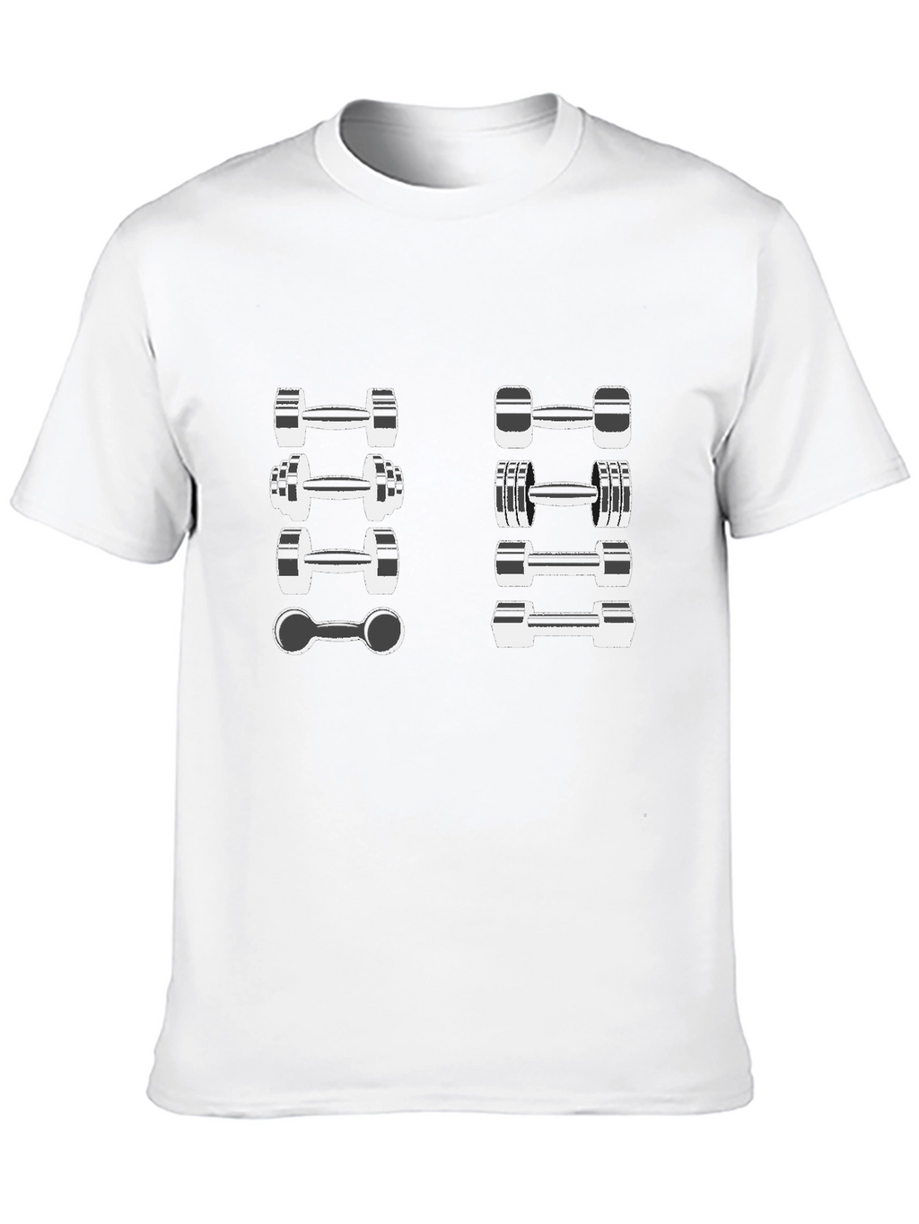 Fitness Dumbbell Design Black T-Shirt